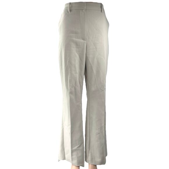 Abercrombie & Fitch Cream White High Rise Flared Bootcut Trousers Dress Pants 31 - Picture 1 of 5